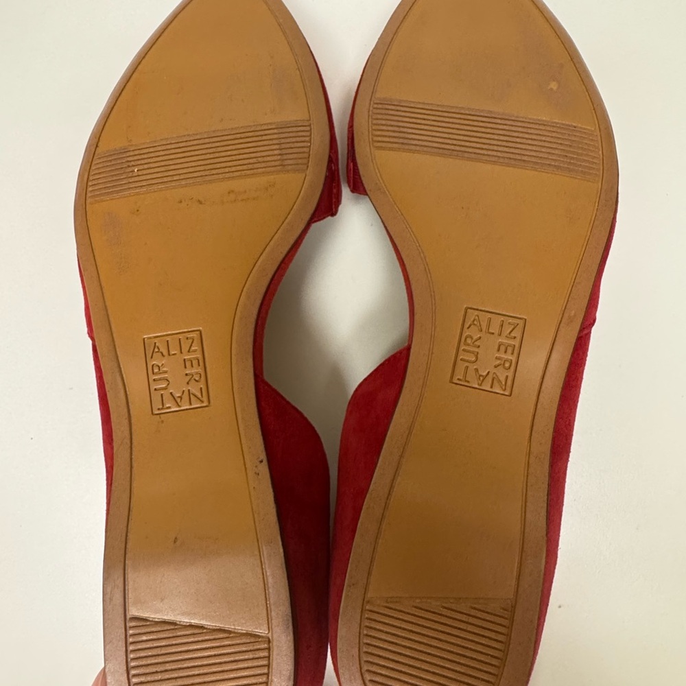 Naturalizer Red Suede Flats | size 9.5 - Picture 9 of 11